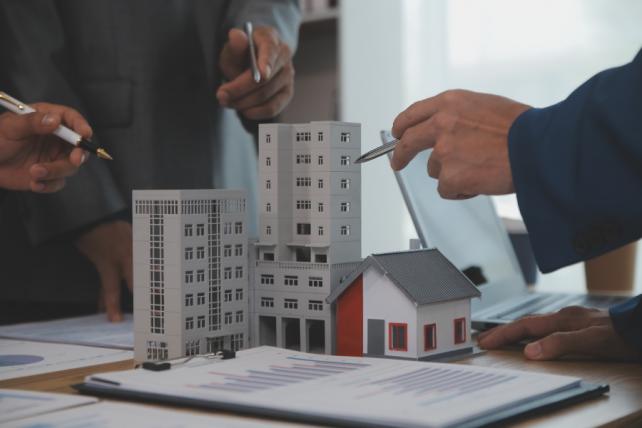 Maquette construction immobilière